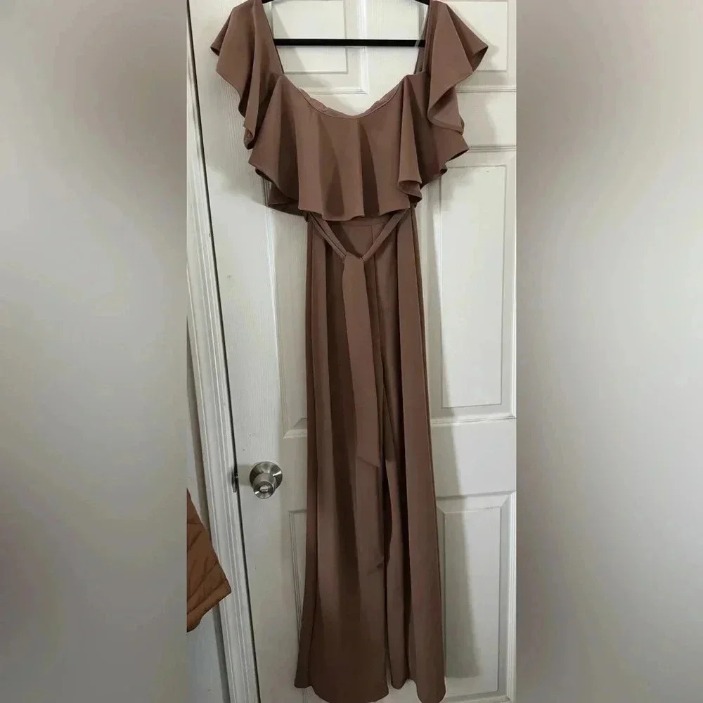 Light brown/ beige dressy jumpsuit